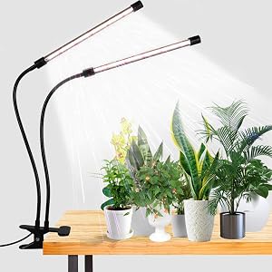 GooingTop LED Grow Light,6000K Full Spectrum Clip Plant Growing Lamp with White Red LEDs f