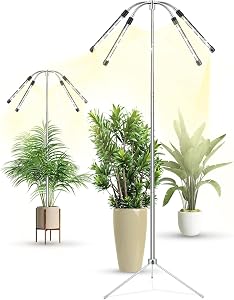 Grow Lights for Indoor Plants Full Spectrum,15-62 Inches Height Adjustable Dsektop and Sta