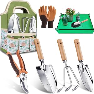 Kynup Gardening Tools, Garden Tools Set with Garden Trowel, Hand Garden Shovel, Gardening