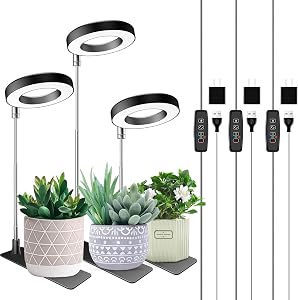 Aokrean Plant Grow Light, 48 LEDs Full Spectrum Grow Lights for Indoor Plants, Height Adju